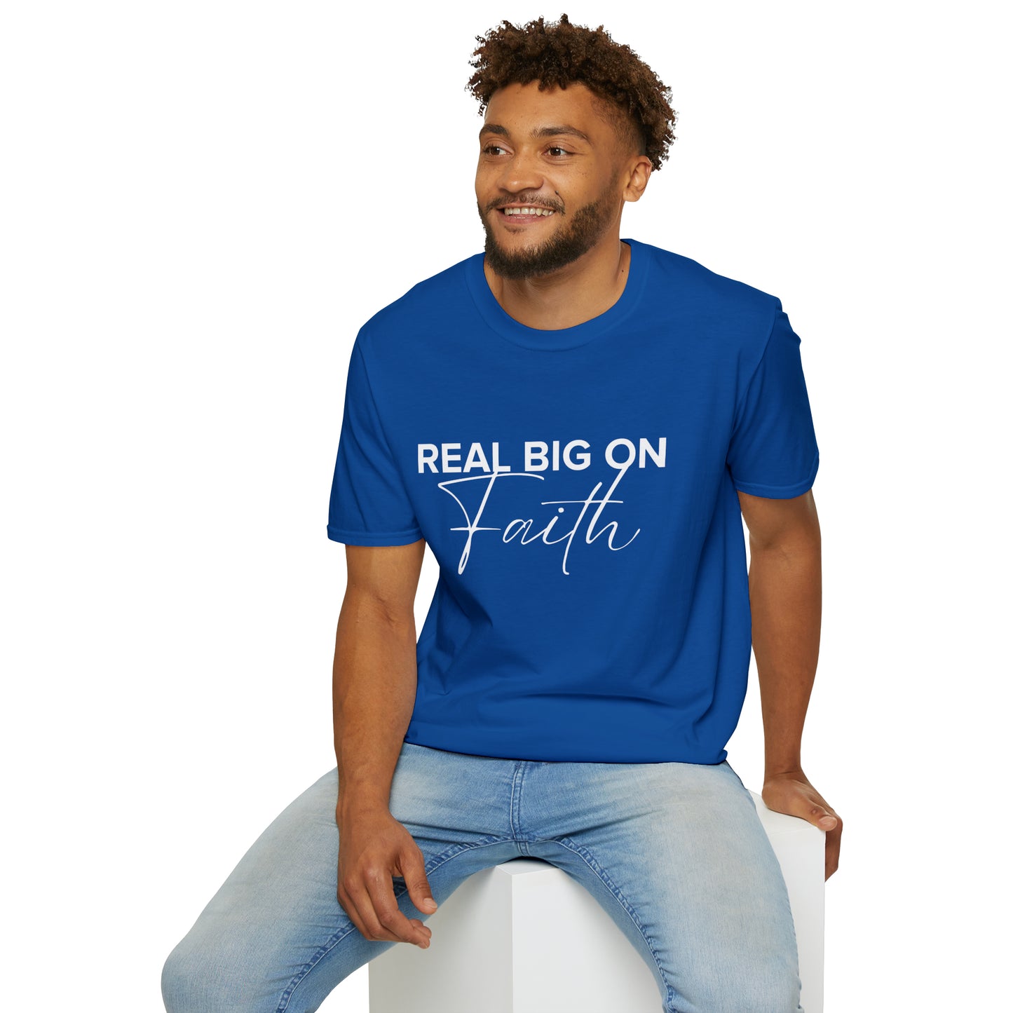 Real Big On Faith Unisex Softstyle T-Shirt (Multiple Colors)