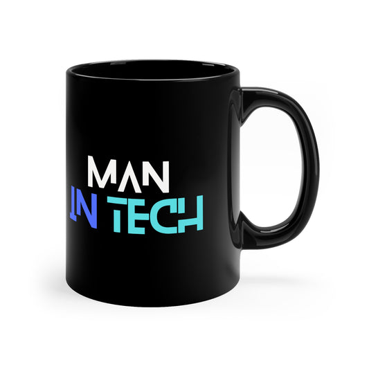 Man In Tech 11oz Black Mug