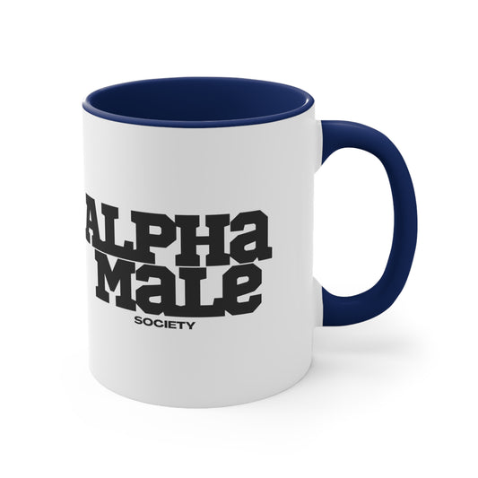 Alpha Male Accent Coffee Mug, 11oz (Multiple Colors)