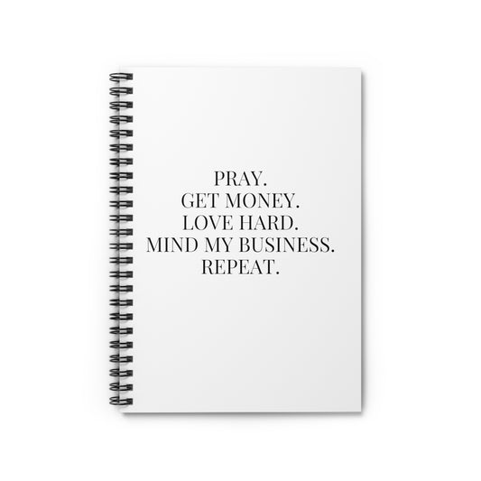 Pray Spiral Notebook - Ruled Line (White)