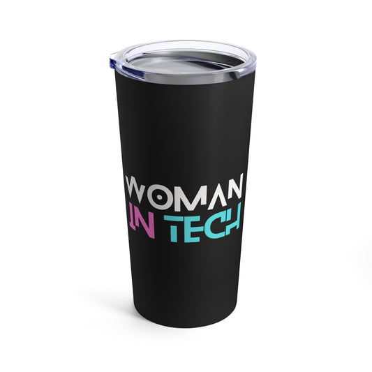 Woman In Tech Tumbler 20oz (Black)