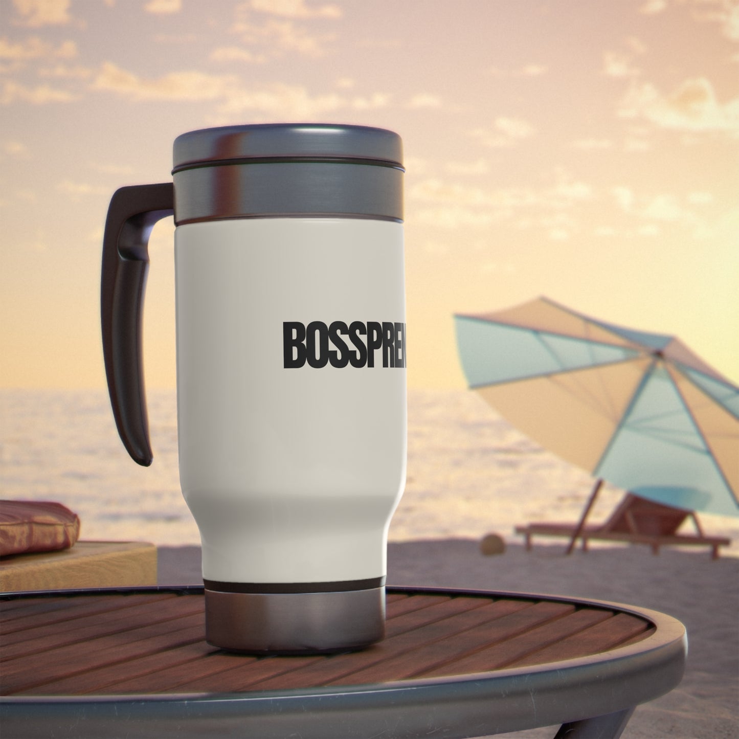 Bosspreneur Travel Mug with Handle, 14oz