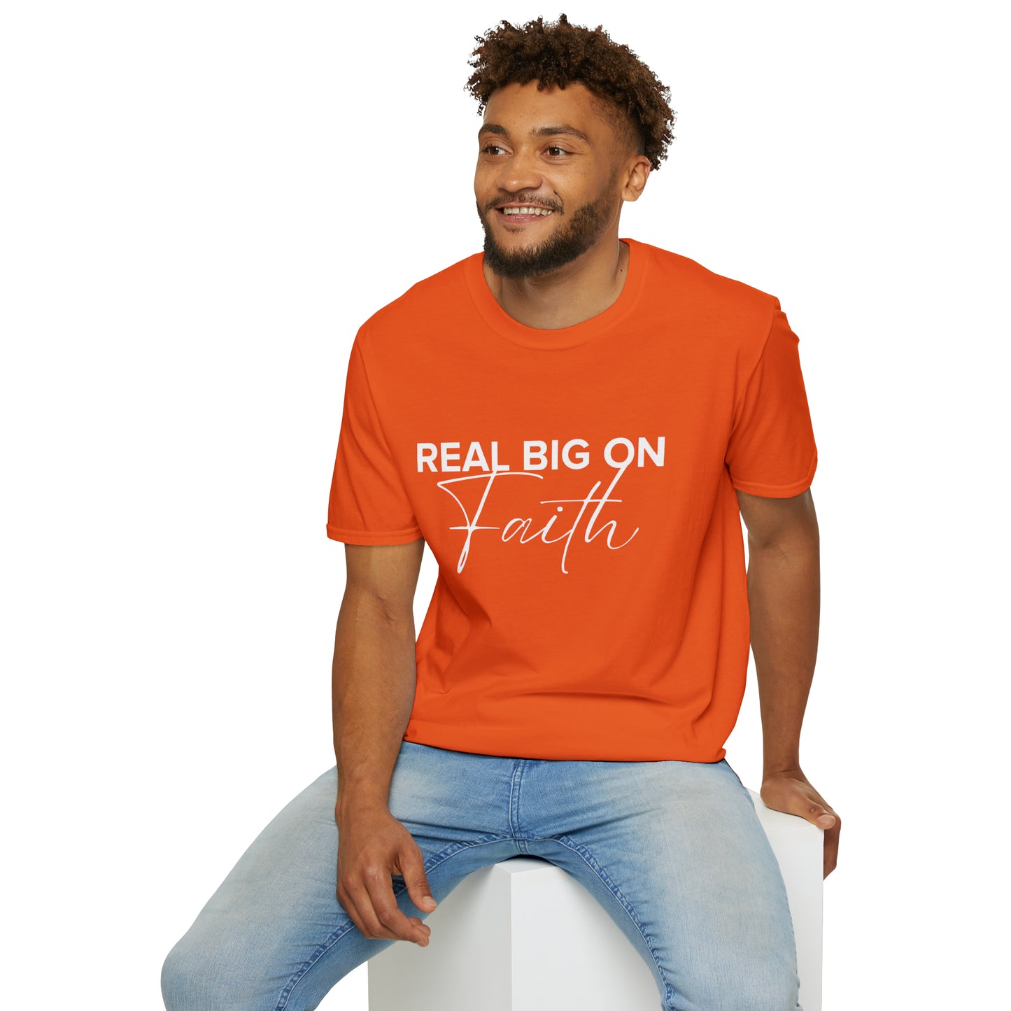 Real Big On Faith Unisex Softstyle T-Shirt (Multiple Colors)