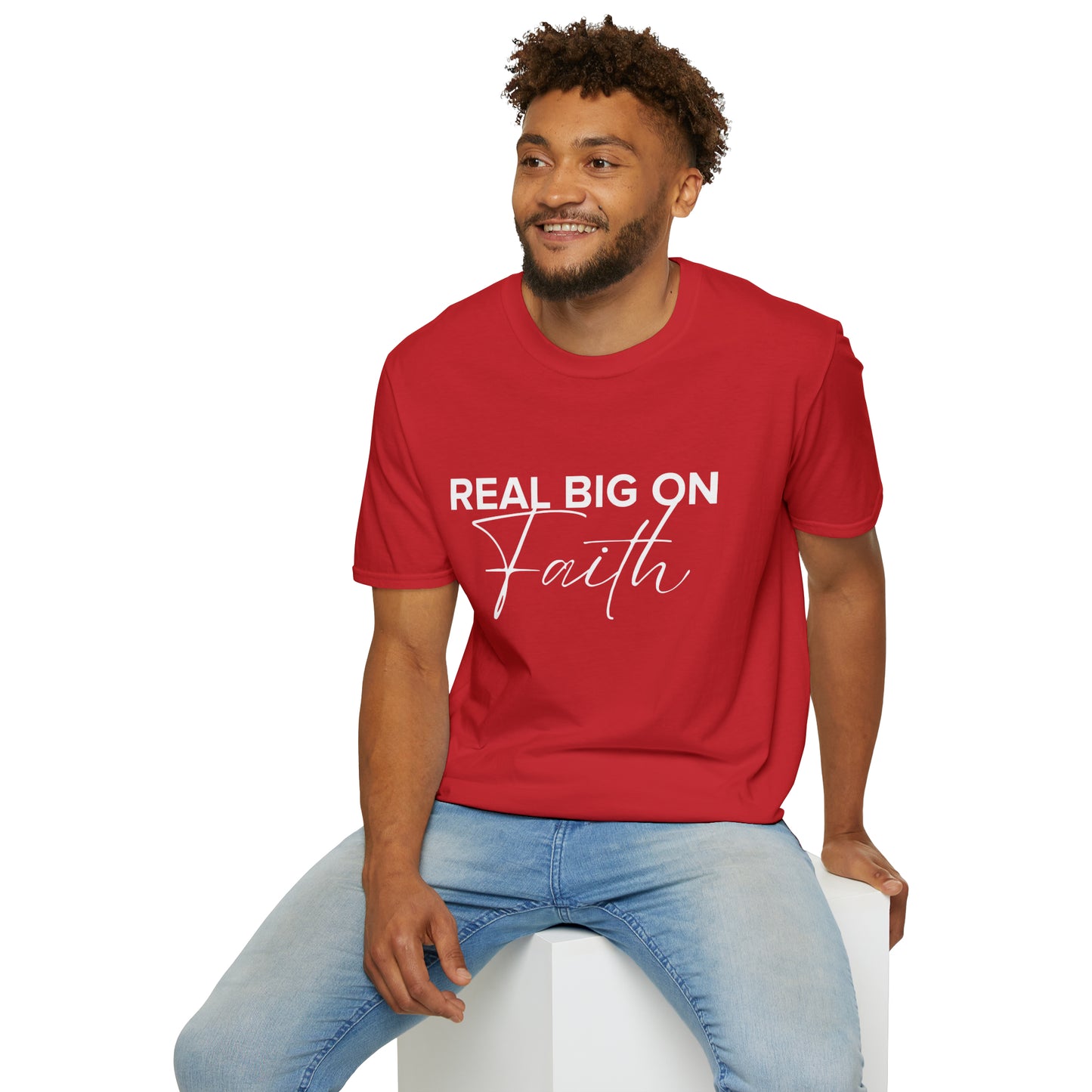 Real Big On Faith Unisex Softstyle T-Shirt (Multiple Colors)