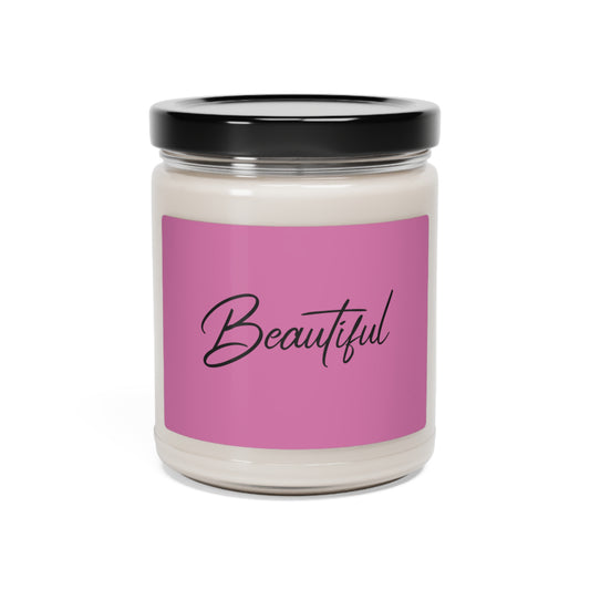 Beautiful Scented Soy Candle, 9oz (Purple)