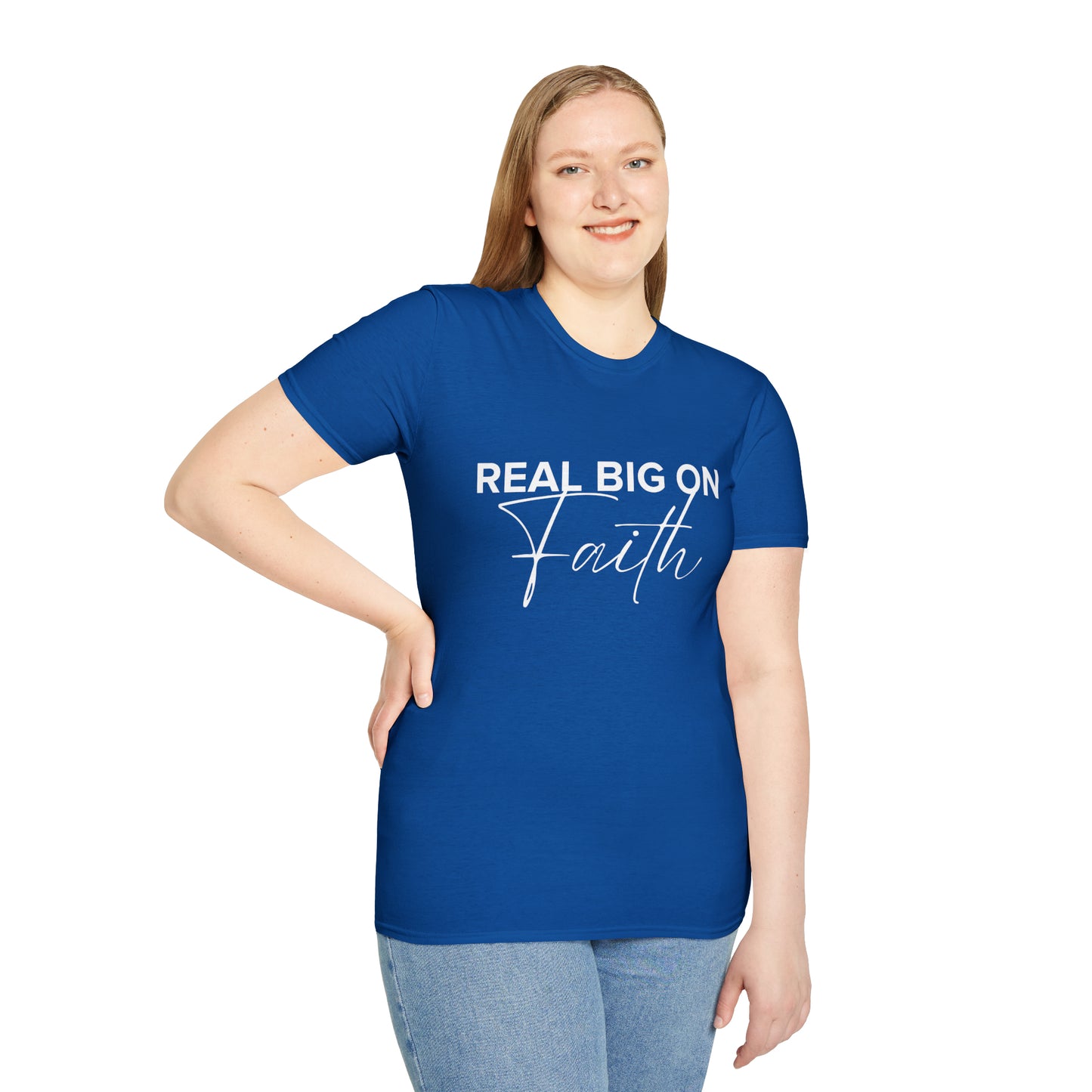 Real Big On Faith Unisex Softstyle T-Shirt (Multiple Colors)