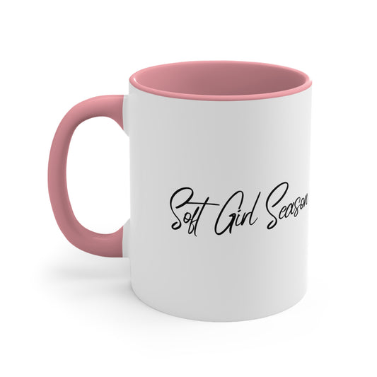 Soft Girl Season Accent Coffee Mug, 11oz (Multiple Colors)