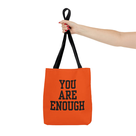 You Are Enough Tote Bag (AOP)(Orange)