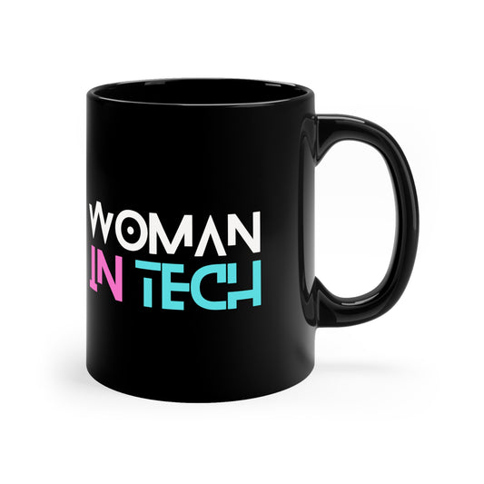 Woman In Tech 11oz Black Mug