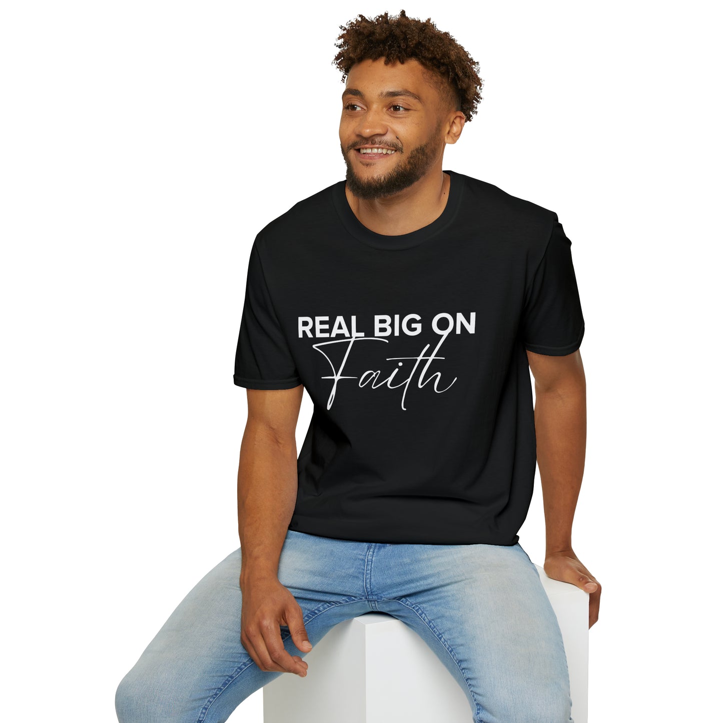 Real Big On Faith Unisex Softstyle T-Shirt (Multiple Colors)